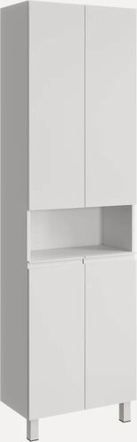Изображение товара Шкаф-пенал для ванной Aqwella Rodos 55 55 см, белый, глянцевый, с дверками