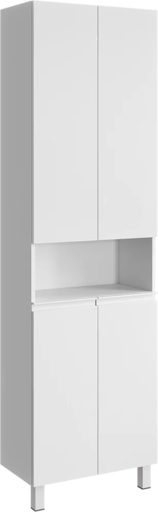 Шкаф пенал для ванной Aqwella Rodos 55 55 см  белый