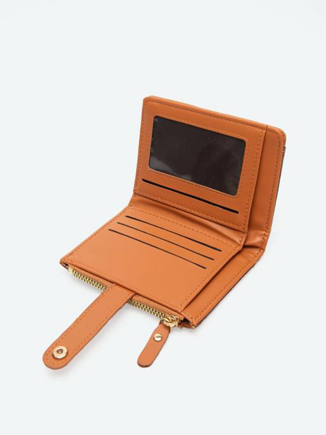 Кошелек , фактура под рептилию, глянцевая, brown — фото 1