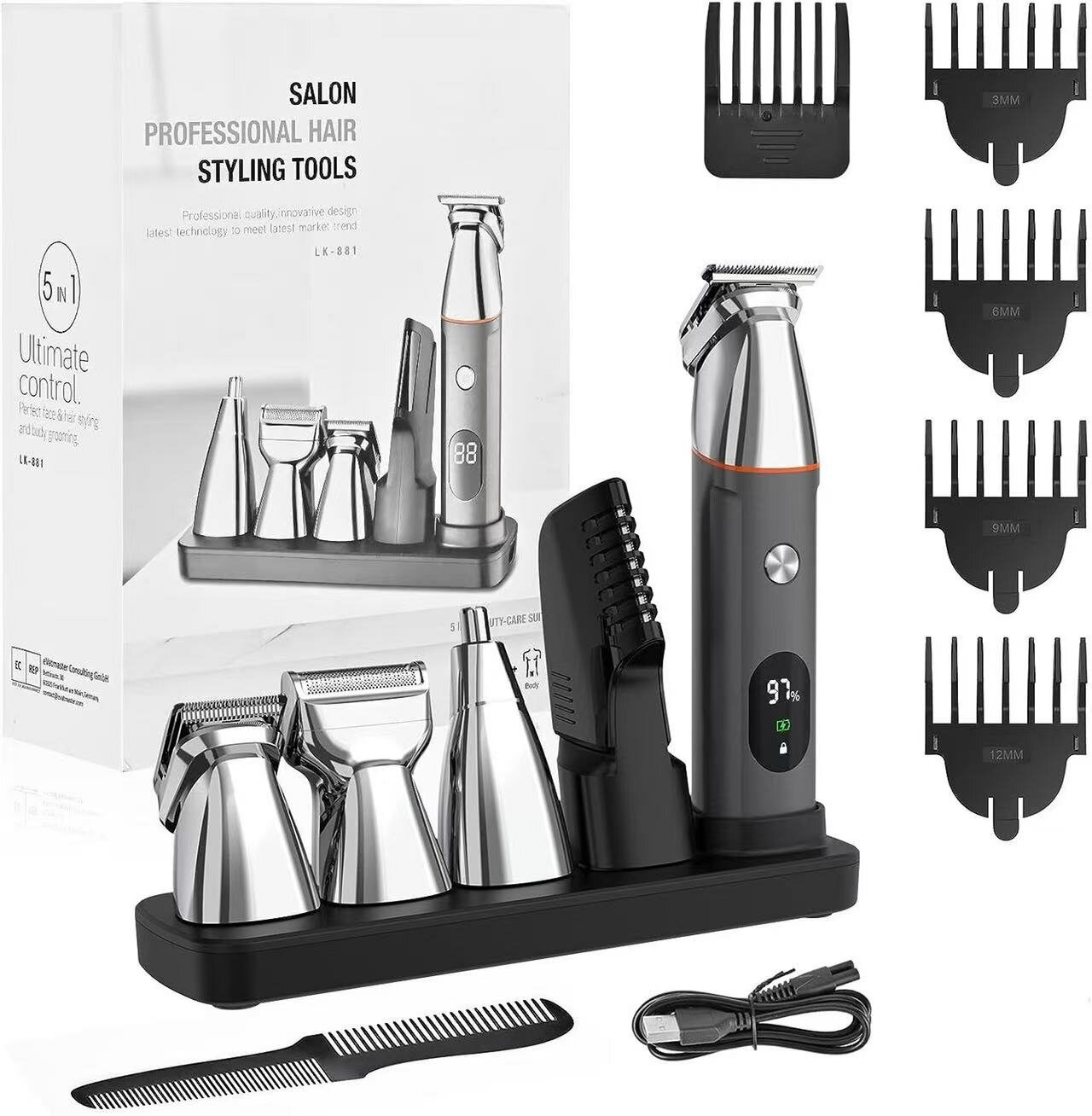 Изображение Xiaomi Youpin Многофункциональная электрическая машинка для стрижки волос 6 в 1, youpin clipper