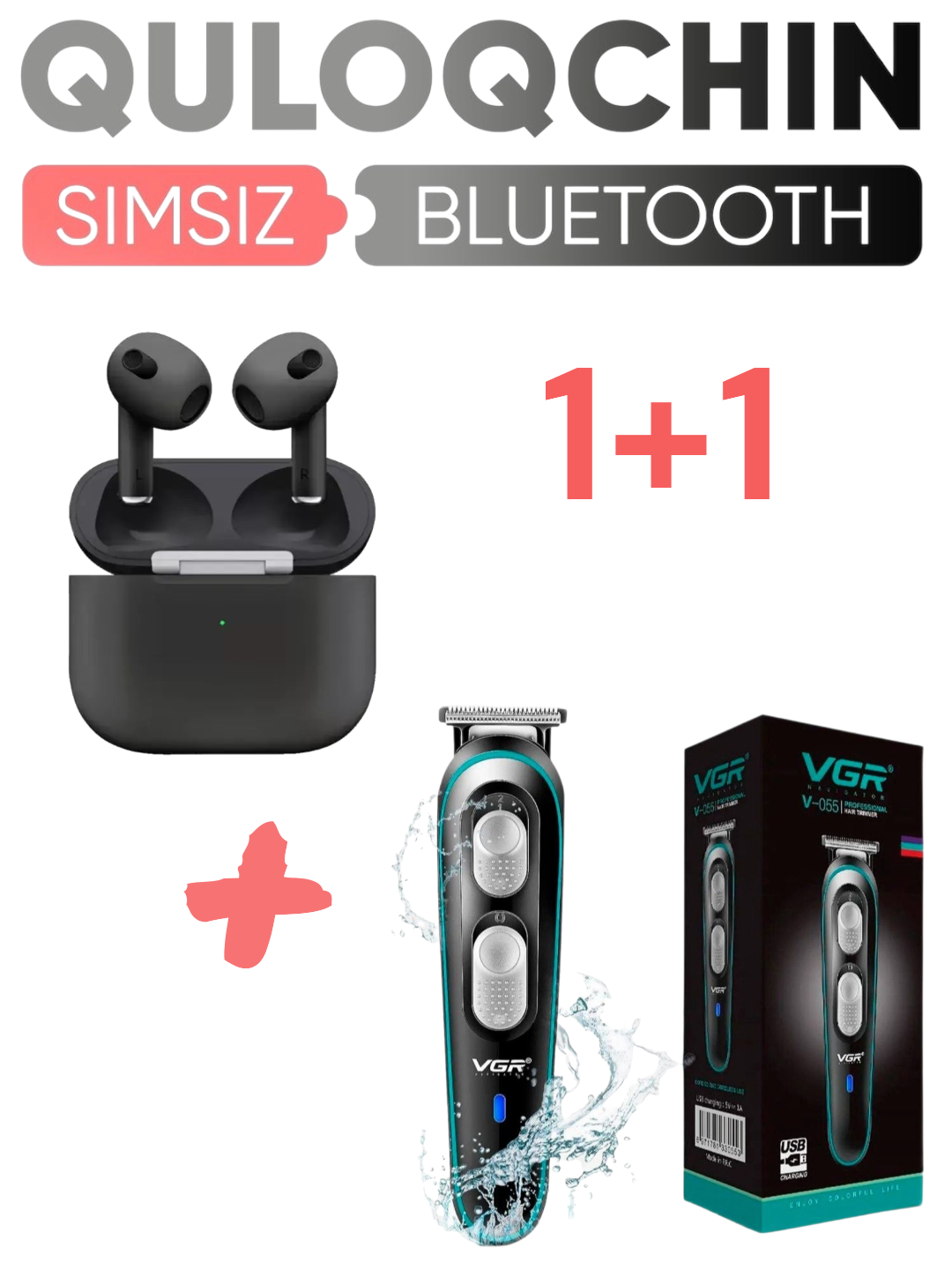 Беспроводные наушники Pods Pro, Pods 3 Bluetooth 5.3 и VGR 055