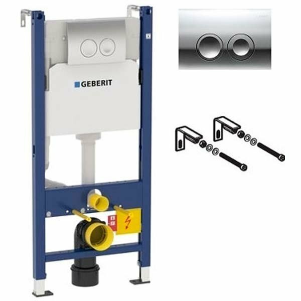 Инсталляция Geberit DuofixBasic 458.103.21.1 (458.103.00.1) с кнопкой смыва Delta 21