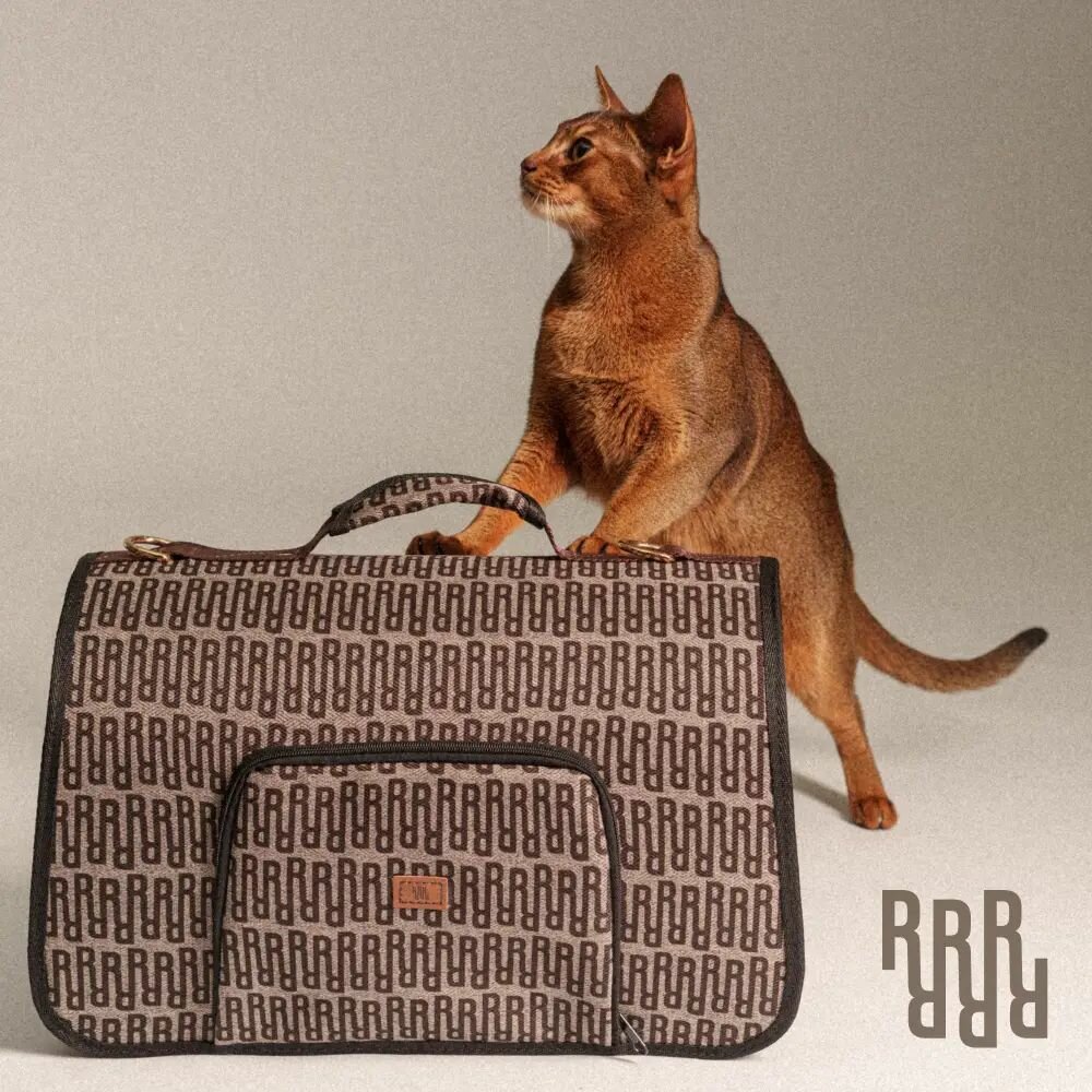 RURRI Сумка каркасная Империал для кошек и собак мелких пород 45х25х27 см коричневый
