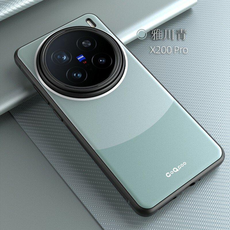 Чехол для Vivo X200 Pro/Виво X200 Про, soft touch, чехол-кардиомонитор, искусственная кожа, поликарбонат (PC), защита камеры, ударопрочный, усиленные углы, Vivo, Vivo X200 Pro, green,