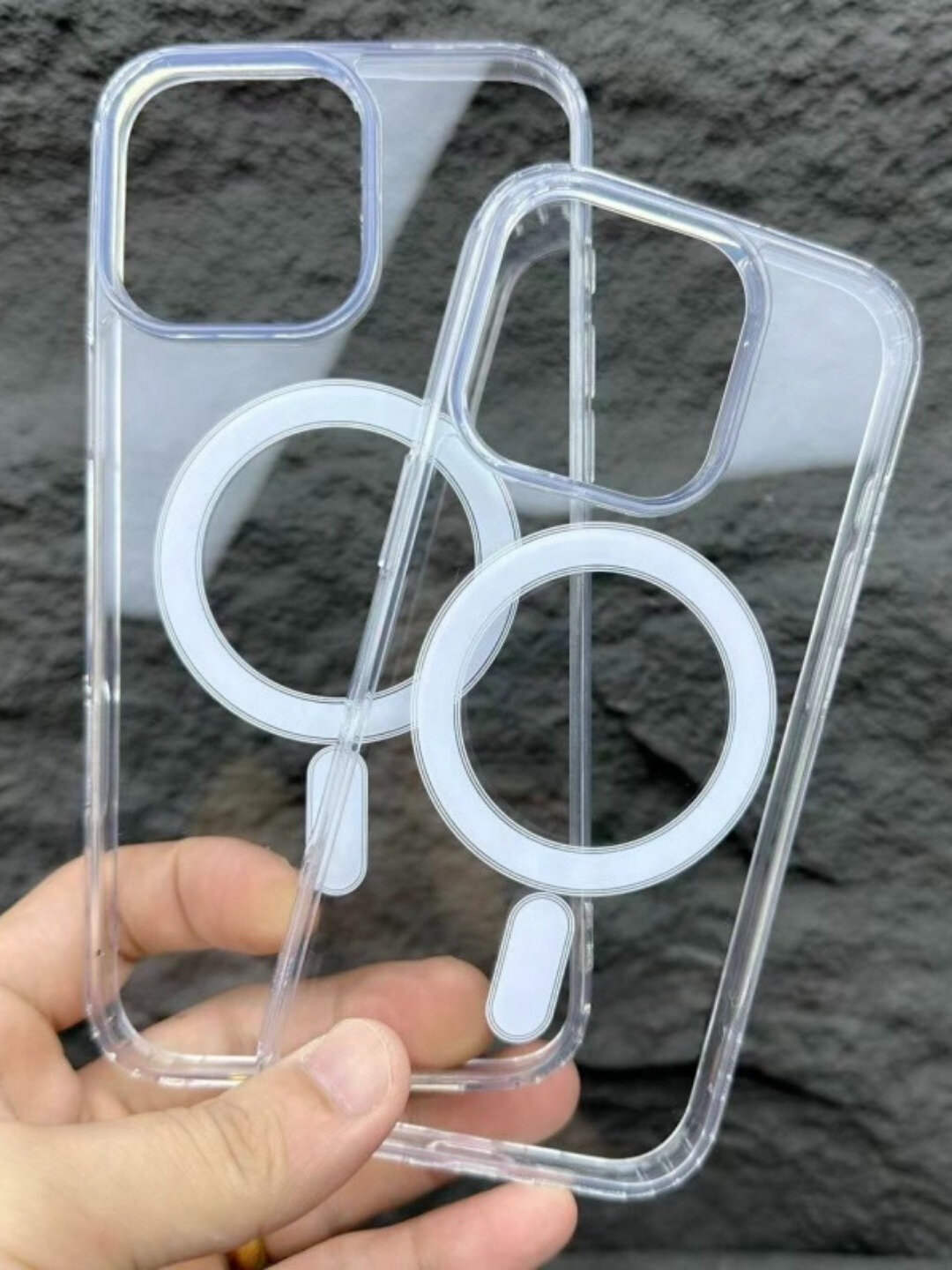 Чехол MagSafe на iPhone 7,8, X,11,12,13,14,15,16,17, Pro, Max, айфон mini, прозрачный, силикон