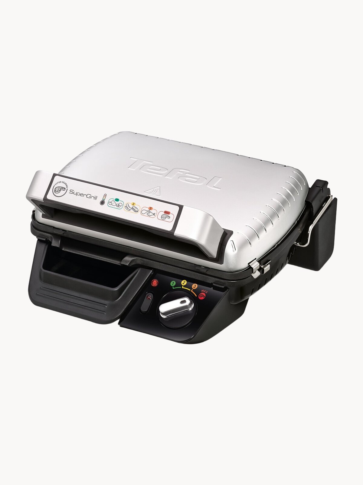 Гриль Tefal SuperGrill Standard GC450B32, серебристый/черный