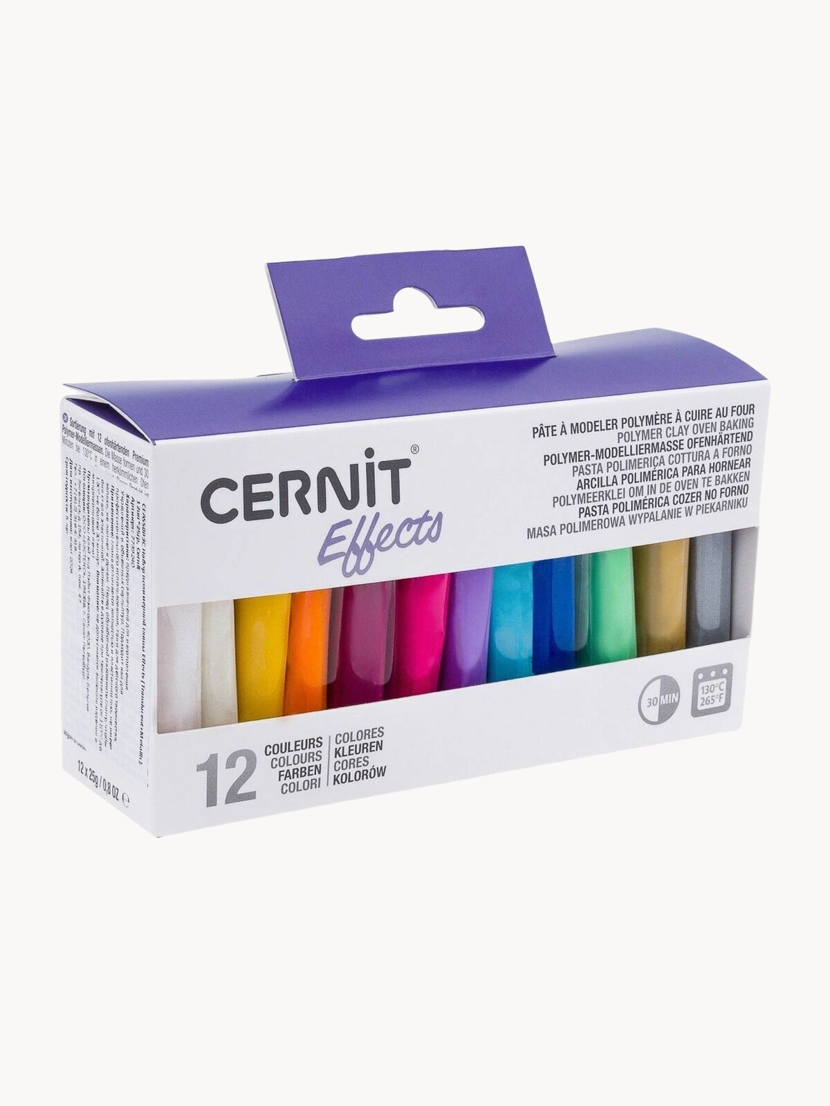 Полимерная глина набор Cernit Effects (Translucent+Metallic), 12 шт*25 г