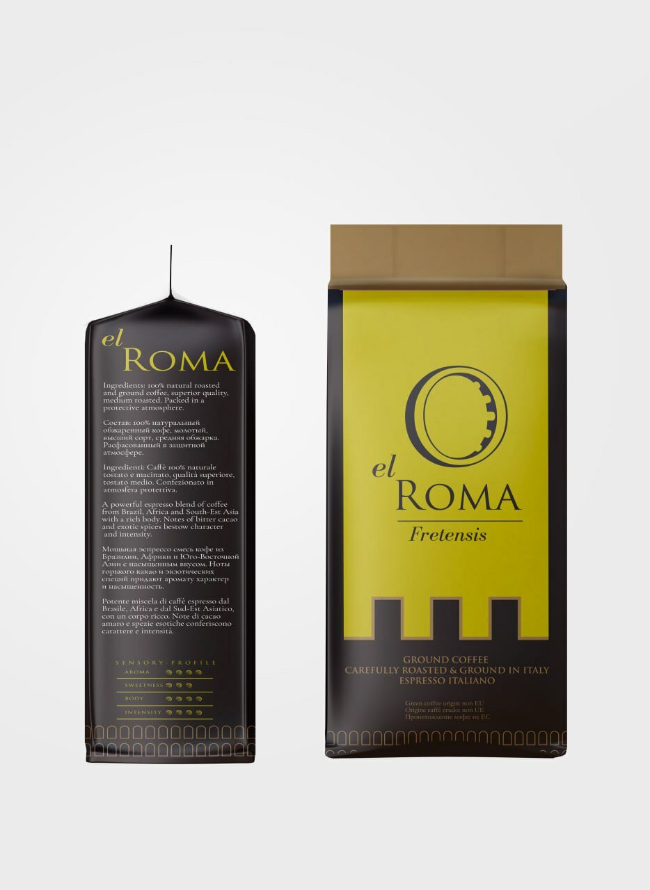 Кофе молотый "Fretensis" от бренда "EL ROMA", 250 грамм