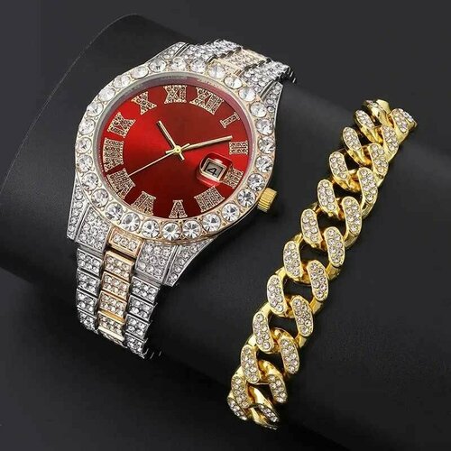 фото Наручные часы, красный, золотой time lider