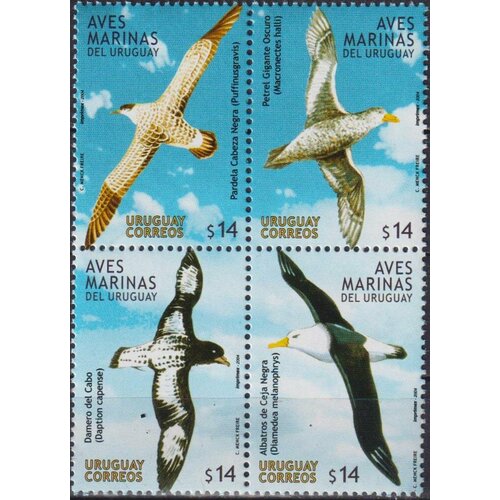 Почтовые марки Уругвай 2004г. Морские птицы Птицы MNH почтовые марки уругвай 2004г пунта дель эсте туристическая столица туризм mnh