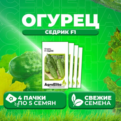 Огурец Седрик F1, 5шт, AgroElita, Enza Zaden (4 уп) огурец седрик f1 enza zaden 7шт цв п