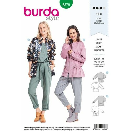 Выкройка Burda 6379 - Жакет 