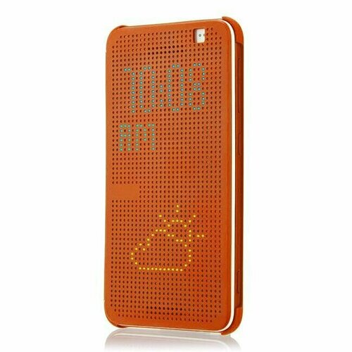 Умный чехол-книжка для HTC One ME с активной крышкой, Dot View Flip Case, оранжевый