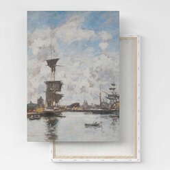 Картина на холсте, репродукция / Deauville, the Basin / Эжен Буден / Размер 80 x 106 см