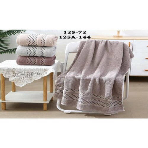 125A-144 Штрихи Махра 50х100 (4) Полотенце Северный город