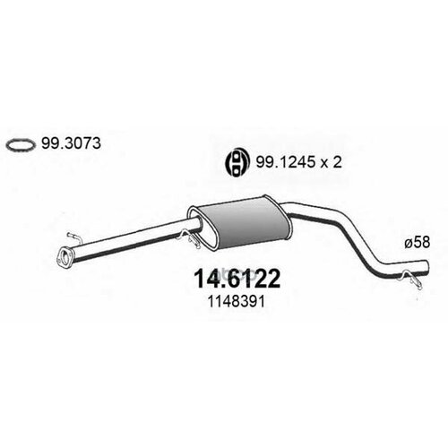 Гл Ср Ч Ford Mondeo 2.0/2.2 Dci/Tdci 01-07 ASSO арт. 14.6122