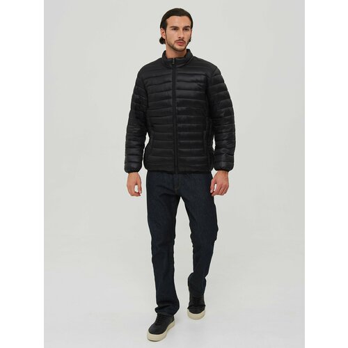 Куртка КАЛЯЕВ, размер 46, черный куртка modress демисезонная средней длины силуэт прямой карманы размер 56 голубой