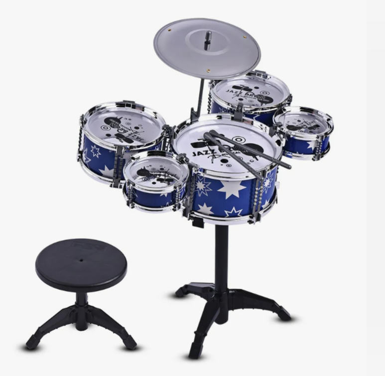Барабанная установка «Джаз», 5 барабанов, тарелка, палочки