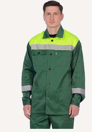 Изображение товара Костюм ФАП "Геракл", мужской, защита от загрязнений, зеленый/желтый, размер 52-54, рост 182-188