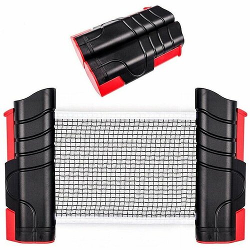 фото Аксессуары для настольного тенниса sportex сетка с креплением, в чехле (черный/красный)