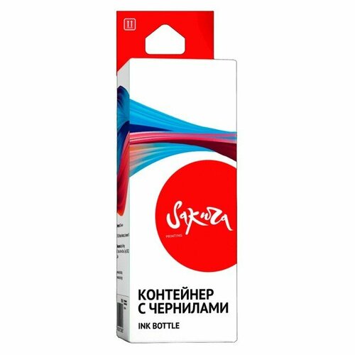 Контейнер с чернилами Sakura C13T03P14A (110 BK) для Epson EcoTank ET-M1100/M1120/M1140/M1170/M1180/M21210, черный, 140 мл, 6000 к. (SIC13T03P14A)