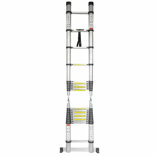Лестница-стремянка телескопическая алюм. бытовая 3.1+3.1м (10+10 ступ.) Forsage F-UP310-M профессиональная телескопическая лестница стремянка longway 1 6 3 20 м 2х5 ступ