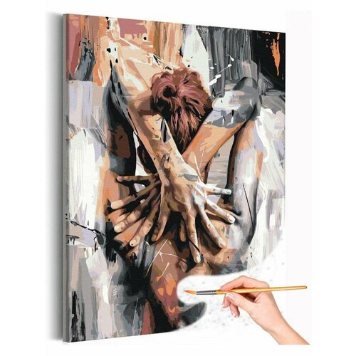Девушка в тонусе Абстракция Любовь Йога Раскраска картина по номерам на холсте 40х50