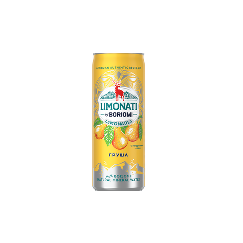 Напиток BORJOMI Лимонад со вкусом груши газированный, 0.33 л