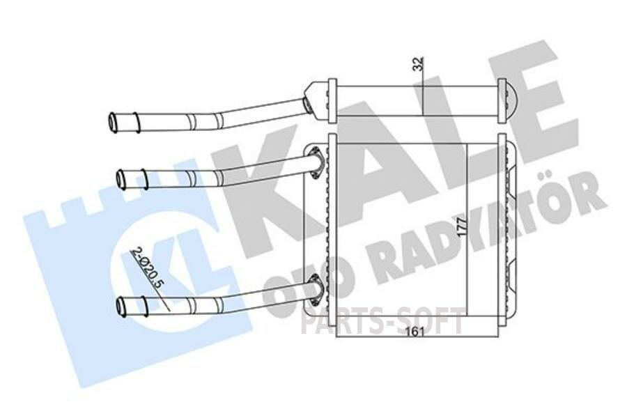 KALE 347085 Радиатор отопителя OPEL ASTRA F / CALIBRA A / VECTRA A HEATER