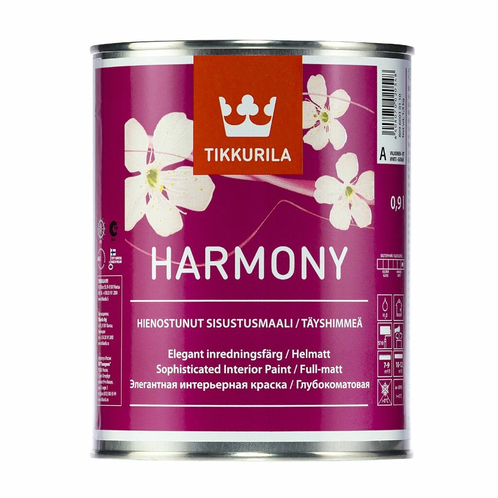 Краска HARMONY Тиккурила ИНТЕРЬЕР A 9 л Tikkurila - фото №9