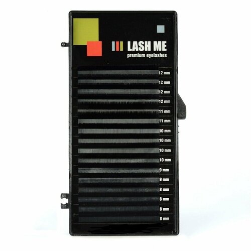 Черные ресницы LASH ME, 16 линий, D 0.07 8-12