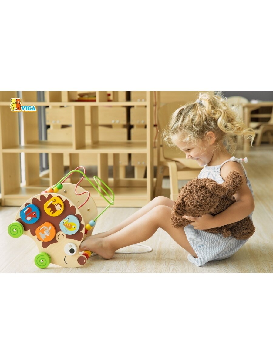 Игрушка-каталка Viga Toys 4 в 1 Ежик (50012) - фото №6