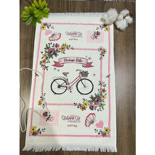 Кухонное полотенце с бахромой AKIPEK 40x60 см велосипед 100 хлопок 1 шт 450₽