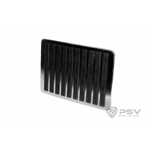 Подпятник на коврик авто / Металлический подпятник GTL HEEL PAD 23,5x16 Черный, для водительского коврика