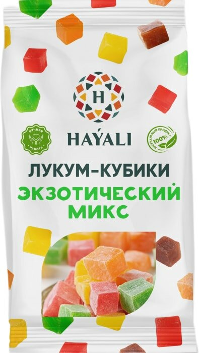 HAYALI Лукум кубики Экзотический микс 200 грамм - фото №3