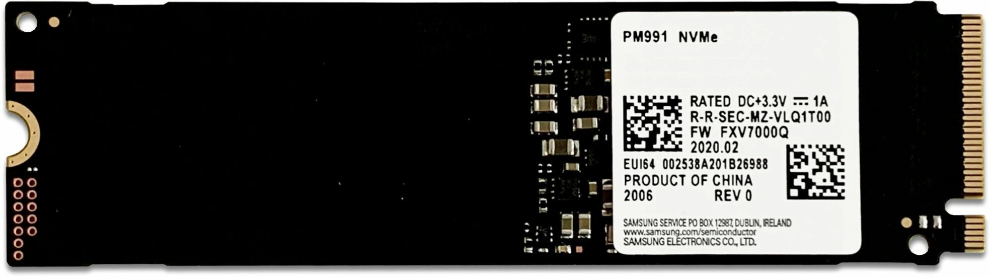 Накопитель SSD Samsung 128Gb PM991 NVMe (MZ-VLQ1280) 128 Гб M.2 2280 w1000/r2000 PCI-E x4