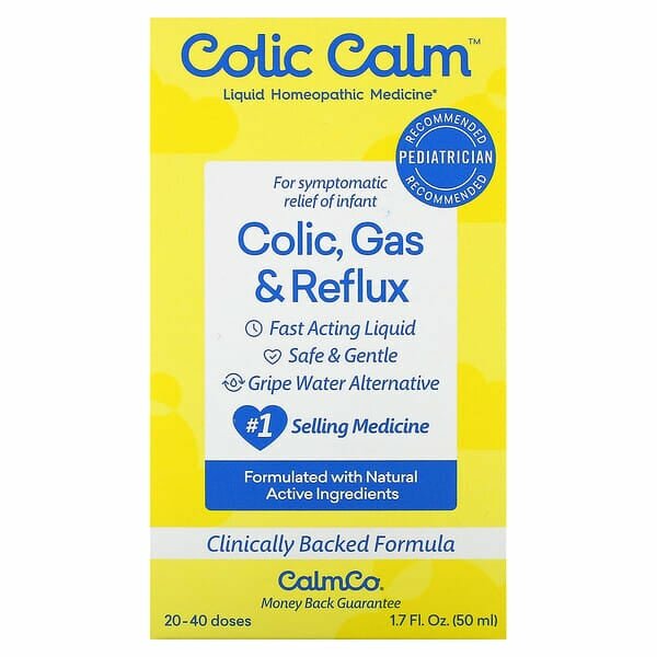 Colic Calm, Colic, средство от газообразования и рефлюкса, для младенцев, 50 мл