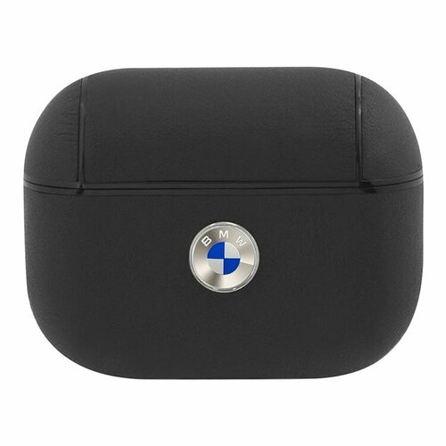 BMW кожаный чехол для AirPods Pro, Signature leather with Metal logo черный (BMAPSSLBK) кожаный чехол bmw signature embossed logo hard для iphone 13 pro черный