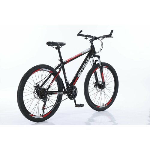 Велосипед горный 29 SUPER SKYMAX21 скорость дисковый тормоз Shimano амортизатор передний черно-красный 26939₽