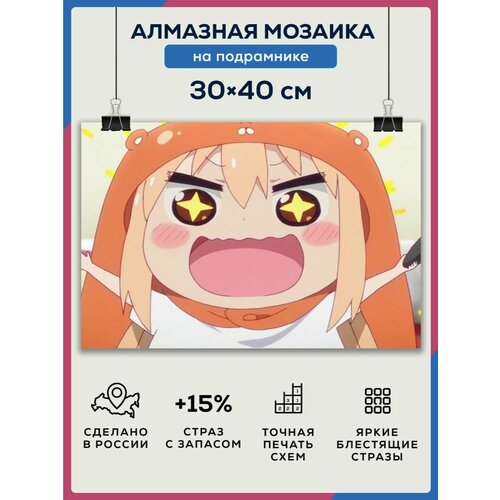 фото Алмазная мозаика 30x40 сестренка умару на подрамнике diamond canvas