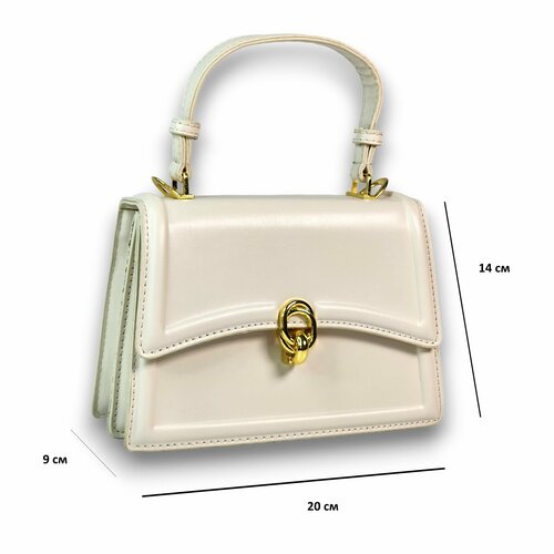 Сумка кросс-боди Evangelina May, фактура гладкая, светло-голубой