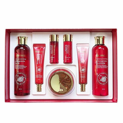 Набор антивозрастных средств с экстрактом граната [Deoproce] Whitening & Anti-Wrinkle Pomegranate 5 Set deoproce bb крем whitening