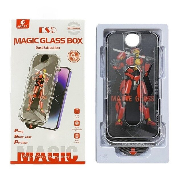 Защитное стекло для iPhone 13/ 13 PRO/ 14 "Матовое" с аппликатором для быстрой установки 1 шт. — фото 1