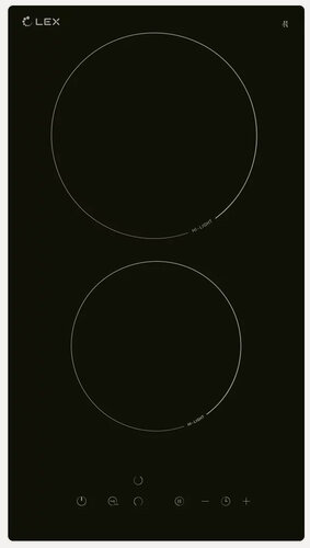 Изображение товара Электрическая варочная панель LEX EVH 320B BL 28 см, 2 конфорки стеклокерамика, черный