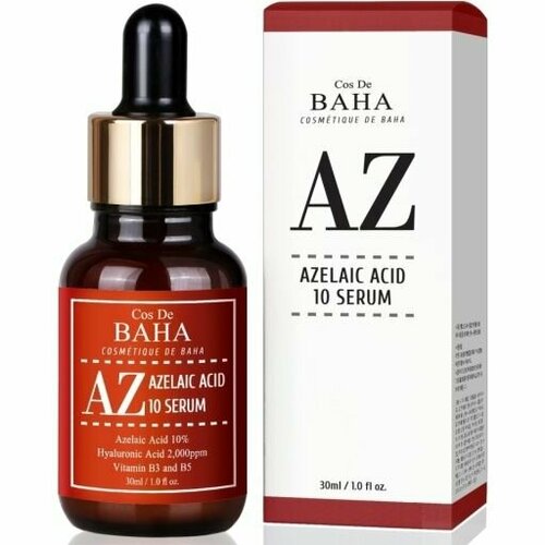 Противовоспалительная сыворотка для лица против акне с азелаиновой и гиалуроновой кислотами Cos De BAHA Azelaic Acid 10% Serum (AZ)