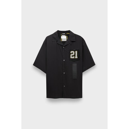 Рубашка 4SDESIGNS, rec sport camp shirt-assorted camp shirt, размер 54, черный jnby чёрная рубашка с уникальным принтом jnby