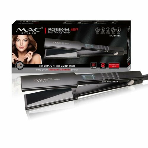 Выпрямитель для волос профессиональный утюжок для завивки волос с керамическим покрытием пластин 576000₽