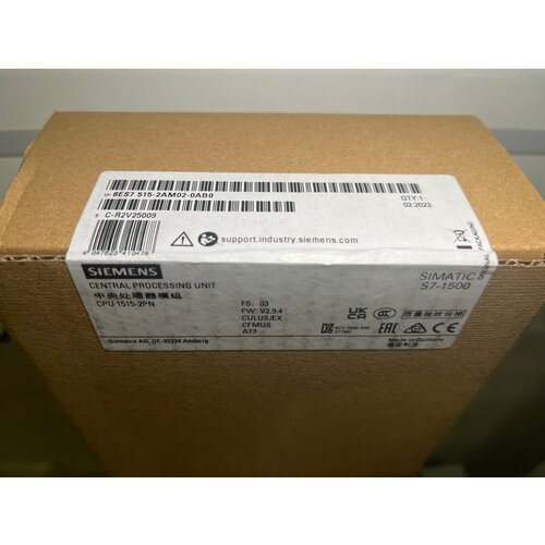 6ES7515-2AM02-0AB0 SIMATIC S7-1500, центральный процессор CPU 1515-2 PN brand new in box sealed for siemens 6es7 314 1af10 0ab0 control module 6es7314 1af10 0ab0