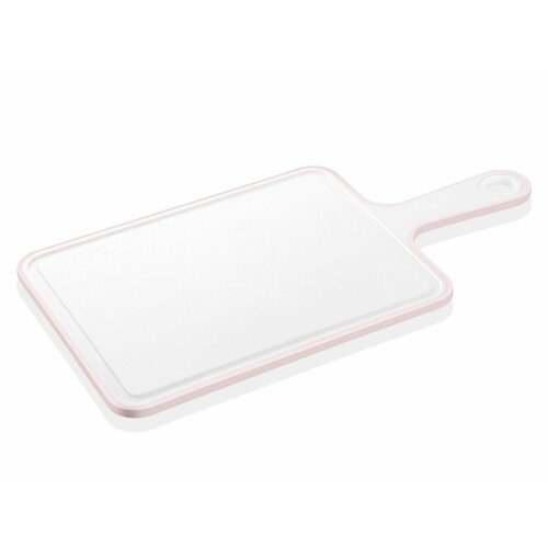Доска разделочная EmHouse с ручкой система противоскольжения 35 х 19 см с канавкой белая 1098₽