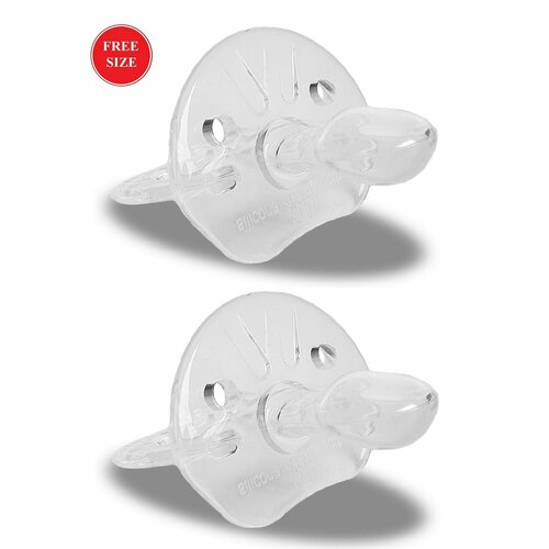 Пустышка цельнолитая Aillin полностью силиконовая ортодонтическая, соска скошеная цельносиликоновая, 2 шт (free size)